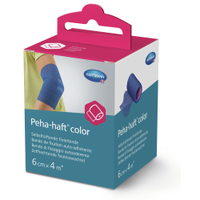 Peha-haft elastische Binden,  6 cm x 4 m,  selbsthaftend,  blau 9325010,  1 Packung = 1 Stück