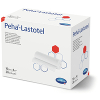 Peha-Lastotel Fixierbinde 10 cm x 4 m gedehnt,  lose,  elastisch 3101131,  1 Karton = 8 Packungen à 20 Stück
