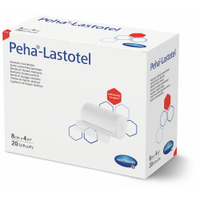 Peha-Lastotel Fixierbinde 8 cm x 4 m gedehnt,  hochelastisch 3101021,  1 Packung = 20 Stück,  einzeln verpackt
