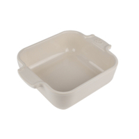 Peugeot Auflaufform APPOLIA Keramik quadratisch,  18 x 18 x 5, 1 cm 61166,  Farbe: ecru