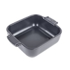 Peugeot Auflaufform APPOLIA Keramik quadratisch,  18 x 18 x 5, 1 cm 61180,  Farbe: schiefergrau
