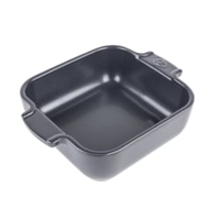 Peugeot Auflaufform APPOLIA Keramik quadratisch,  18 x 18 x 5, 1 cm 61180,  Farbe: schiefergrau