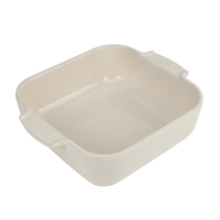 Peugeot Auflaufform APPOLIA Keramik quadratisch,  21 x 21 x 5, 4 cm 60206,  Farbe: ecru
