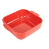Peugeot Auflaufform APPOLIA Keramik quadratisch,  21 x 21 x 5, 4 cm 60213,  Farbe: rot