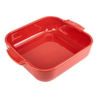 Peugeot Auflaufform APPOLIA Keramik quadratisch,  28 x 28 x 6, 5 cm 60176,  Farbe: rot