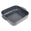 Peugeot Auflaufform APPOLIA Keramik quadratisch,  28 x 28 x 6, 5 cm 60183,  Farbe: schiefergrau