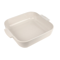 Peugeot Auflaufform APPOLIA Keramik quadratisch,  36 x 36 x 7 cm 60121,  Farbe: ecru