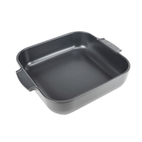 Peugeot Auflaufform APPOLIA Keramik quadratisch,  36 x 36 x 7 cm 60145,  Farbe: schiefergrau