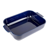 Peugeot Auflaufform APPOLIA Keramik rechteck,  32 x 21, 5 x 7, 5 cm 60077,  Farbe: blau