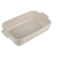 Peugeot Auflaufform APPOLIA Keramik rechteckig,  22 x 12 x 4, 5 cm 61135,  Farbe: ecru