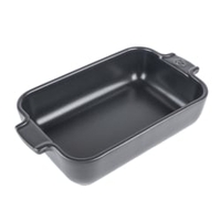 Peugeot Auflaufform APPOLIA Keramik rechteckig,  22 x 12 x 4, 5 cm 61159,  Farbe: schiefergrau