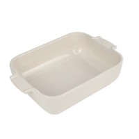 Peugeot Auflaufform APPOLIA Keramik rechteckig,  25 x 17 x 6 cm 60084,  Farbe: ecru