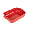 Peugeot Auflaufform APPOLIA Keramik rechteckig,  25 x 17 x 6 cm 60091,  Farbe: rot