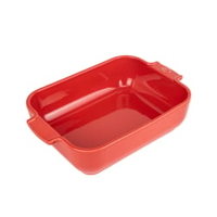 Peugeot Auflaufform APPOLIA Keramik rechteckig,  25 x 17 x 6 cm 60091,  Farbe: rot