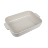 Peugeot Auflaufform APPOLIA Keramik rechteckig,  36 x 22 x 6, 8 cm 61210,  Farbe: ecru