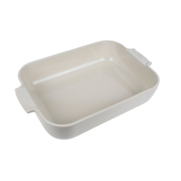 Peugeot Auflaufform APPOLIA Keramik rechteckig,  36 x 22 x 6, 8 cm 61210,  Farbe: ecru