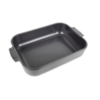 Peugeot Auflaufform APPOLIA Keramik rechteckig,  36 x 22 x 6, 8 cm 61227,  Farbe: schiefergrau