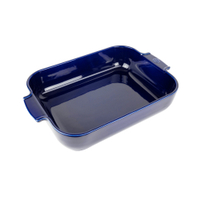 Peugeot Auflaufform APPOLIA Keramik rechteckig,  40 x 27 x 8, 5 cm 60039,  Farbe: blau