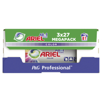 P&G Professional Ariel All-in-1 PODS Color 8001841763682,  1 Karton = 3 Packungen à 27 Stück = 81 Stück