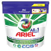 P&G Professional Ariel All-in-1 PODS Vollwaschmittel 8006540936528,  1 Karton = 2 Packungen à 55 Stück = 110 Stück