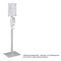 Physioderm Metallsäule für Kunststoff- oder Metallspender 13993001,  Maße (H x B x T): 1820 x 550 x 75 mm