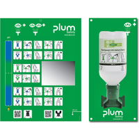 Plum Augenspülstationen 4611,  1 Station = 1 x 0, 5 Liter Plum Augenspülung mit 0, 9 % NACL
