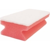PROFI Griff-Vliesschwamm 01142ROW,  1 Packung = 10 Stück,  150 x 70 x 45 mm,  rot-weiß