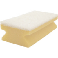 PROFI Griff-Vliesschwamm WD22P,  1 Packung = 10 Stück,  150 x 70 x 45 mm,  gelb-weiß