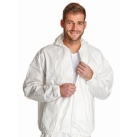 ProSafe 2 Einweg Jacke,  Kapuze,  weiß,  PSA Kategorie 3 PS2JA-2XL,  1 Karton = 50 Stück,  Größe 2XL
