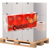 Quicky Toilettenpapier,  3-lagig 1 Palette = 44 Pakete = 2112 Rollen à 250 Blatt