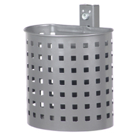 RENNER Abfallbehälter 20 l gelocht 7057-02-PB RAL,  pulverbeschichtet,  RAL 6005 moosgrün