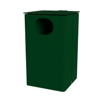 RENNER Abfallbehälter,  35 Liter 7044-00-RAL 6005,  Feuerverzinkt,  Pulverbeschichtet,  RAL 6005 moosgrün