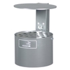 RENNER Ascher 4 l rund,  mit Dach,  inkl. Aufkleber 7069-00-PB RAL,  pulverbeschichtet,  RAL 7016 anthrazitgrau
