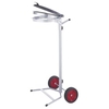 RENNER Müllsackständer fahrbar 70 - 120 l 8017-00,  Klemmring in RAL 7016,  2 Kunststoffrollen