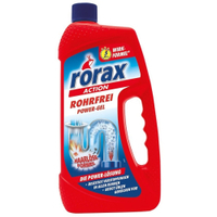 rorax Rohrfrei Power-Gel Rohrreiniger 112111,  1 Karton = 6 x 1000 ml - Flasche