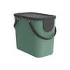 Rotho ALBULA Aufbewahrungssystem 25 Liter,  schwarzer Deckel 1040905092,  Farbe: Mistletoe green