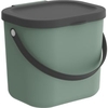 Rotho ALBULA Aufbewahrungssystem 6 Liter,  grauer Deckel 1040805092,  Farbe: Mistletoe green