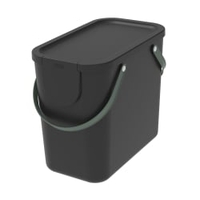 Rotho ALBULA Mülltrennsystem mit Deckel,  schwarz 1024908080R,  Größe: 25 Liter