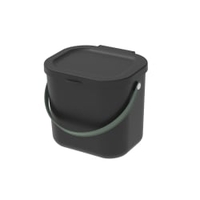 Rotho ALBULA Mülltrennsystem mit Deckel,  schwarz 1030308080R,  Größe: 6 Liter