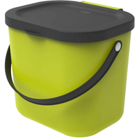 Rotho ALBULA Recycling Müllsystem,  6 Liter 1030305070,  Farbe: lime grün