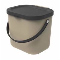 Rotho ALBULA Recycling Müllsystem,  6 Liter 1030307422,  Farbe: cappuccino