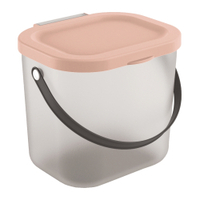 Rotho ALBULA Waschmittelbehälter,  6 Liter 1040702089,  Farbe: linnea pink ged.