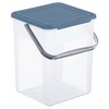 Rotho BASIC Waschmittelbehälter,  9 Liter 1770106161,  Farbe: transparent / horizon blue,  5 kg