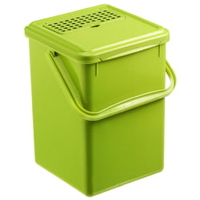 Rotho Bioabfall Eimer mit Aktivkohlefilter GREENLINE BIO,  grün 1779905519,  Fassungsvermögen: 8 Liter