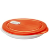 Rotho CLEVER Mikrowellen-Teller,  1, 2 Liter 1002302792,  Farbe: papaya rot