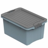 Rotho COMPACT A5 Stapelbox,  4, 5 Liter 1776206161PC,  Farbe: anthrazit/ blau