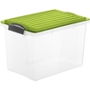 Rotho COMPACT Stapelbox,  19 Liter 1776605519,  Farbe: transparent / grün