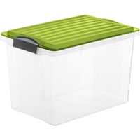 Rotho COMPACT Stapelbox,  19 Liter 1776605519,  Farbe: transparent / grün