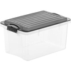 Rotho COMPACT Stapelbox,  4, 5 Liter 1776208812,  Farbe: transparent / anthrazit