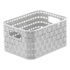 Rotho COUNTRY Aufbewahrungskorb Rattan 2 Liter,  A6 1166701023WS,  Farbe: Mistletoe white
